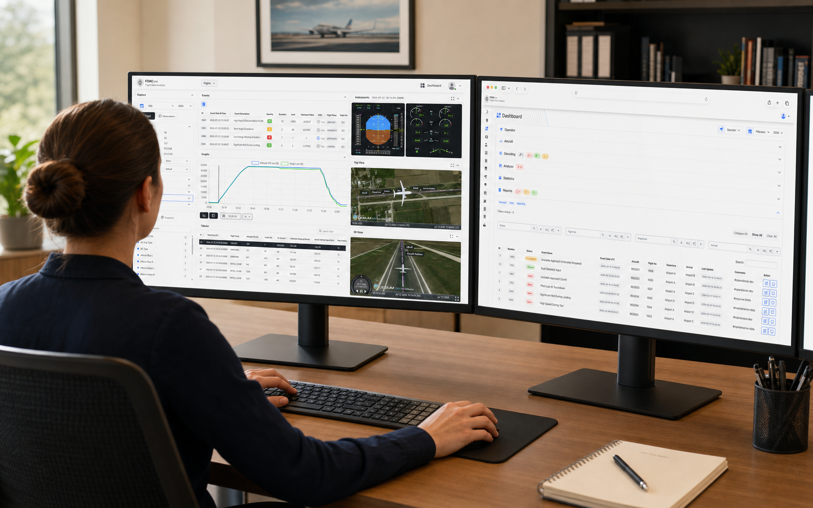 Flight Safety Analyst investigating an event in Flight Explorer and documenting the findings in FDACore Reports
